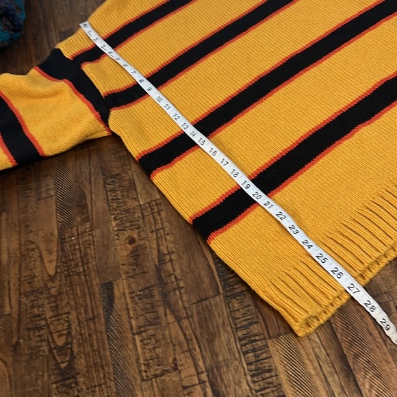Pacsun Striped Knit Sweater Black, Red, Yellow new with tag XL  Nothing is Real - Picture 9 of 14